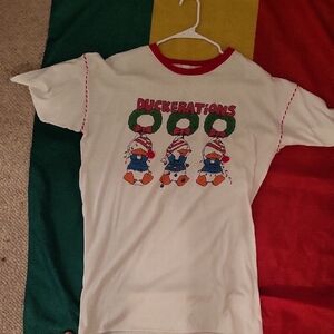 Jenni White Duck Themed Short Sleeve Tee